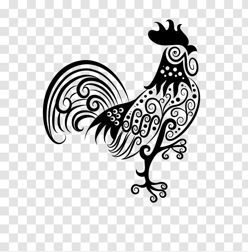 Drawing Rooster Royalty-free Line Art - Monochrome Photography - Arabesque Transparent PNG