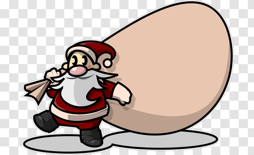 Santa Claus Drawing Clip Art - Food - Carries A Gift Transparent PNG