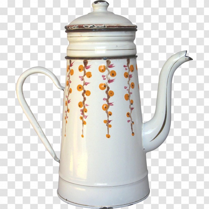 Kettle Mug Coffee Percolator Lid - Small Appliance - Hand Painted Transparent PNG