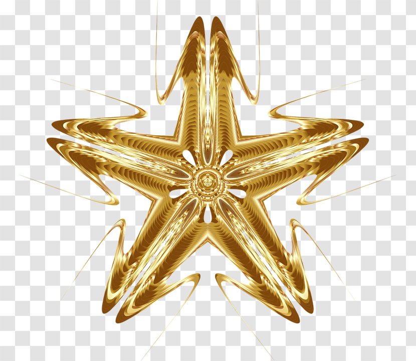 Geometry Photography - Symbol - Gold Five-pointed Star Transparent PNG