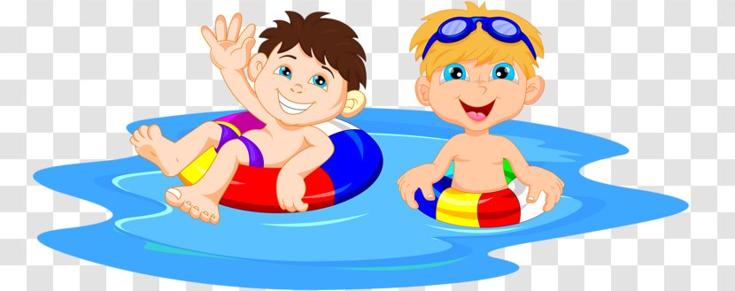 Swimming Pool Cartoon Boy - Art - Water Park Transparent PNG