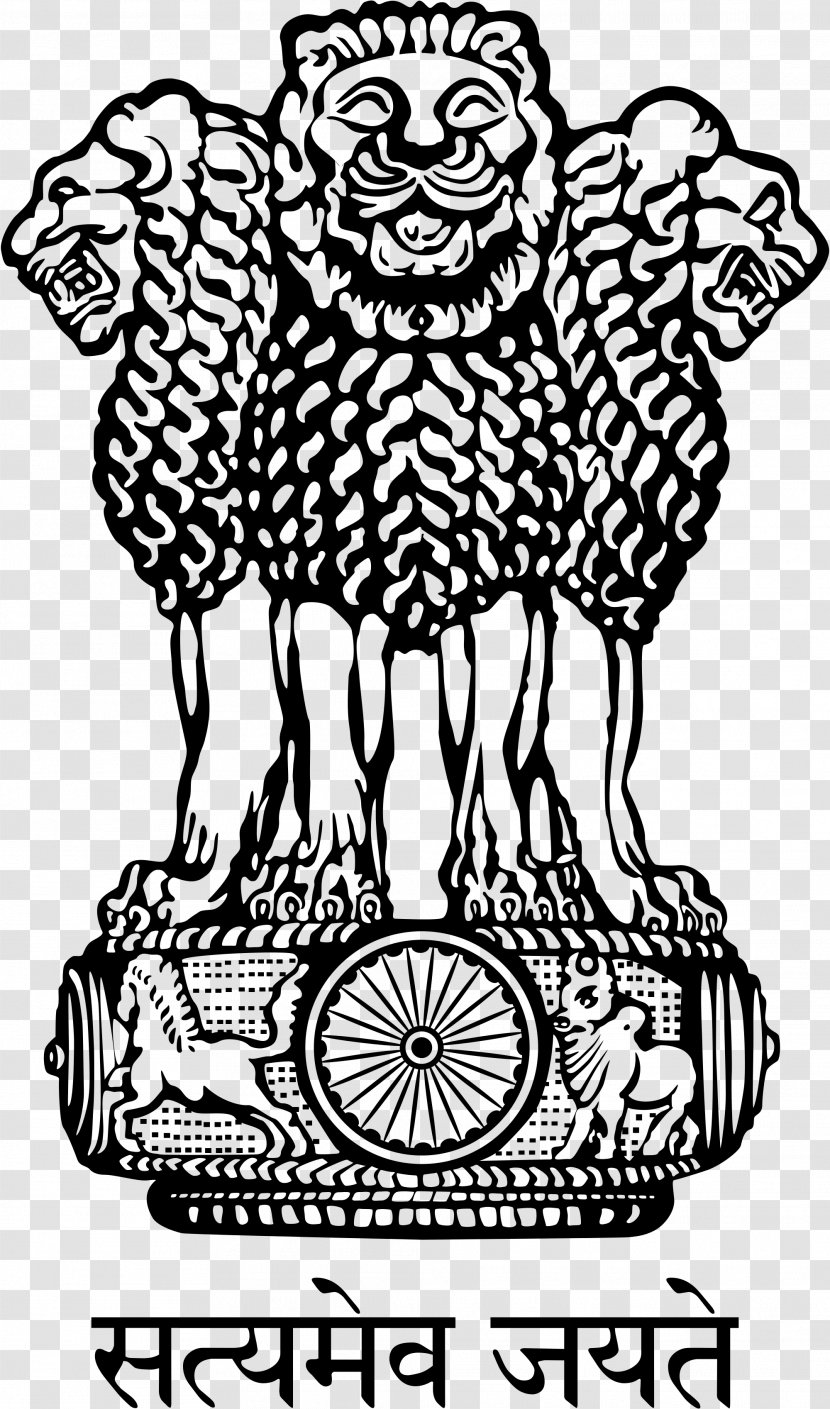 Sarnath Lion Capital Of Ashoka Pillars State Emblem India National Symbols - Silhouette - Indian Transparent PNG
