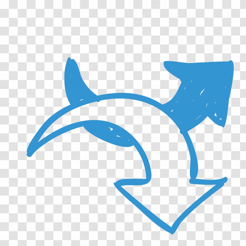 Common Bottlenose Dolphin Arrow Euclidean Vector Resource - Mammal - Contrary To The Lines Transparent PNG