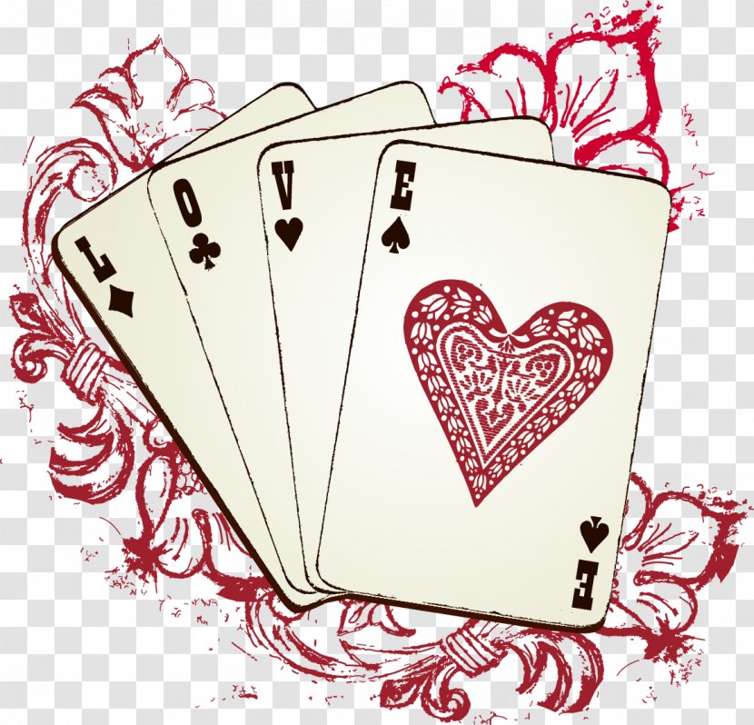 Playing Card Royalty-free Euclidean Vector - Cartoon - Hand-painted Cards Transparent PNG