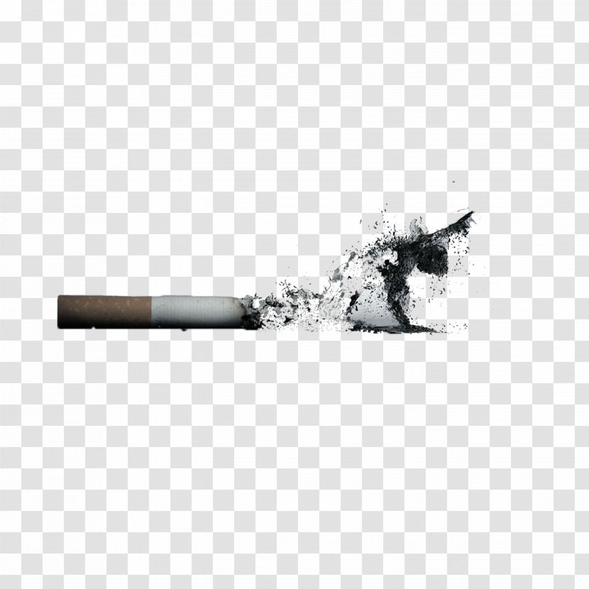 Cigarette Ashtray Death Designer - Black - Cigarettes Transparent PNG
