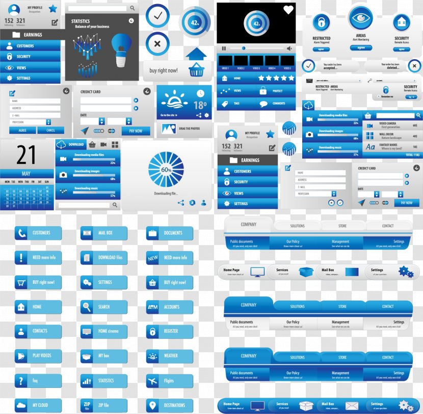 Button User Template Icon - Website - Web Design Transparent PNG