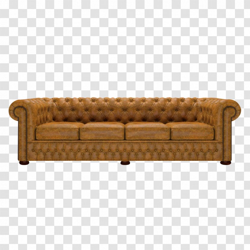 Couch Furniture Chesterfield Leather Loveseat - Soffa Transparent PNG