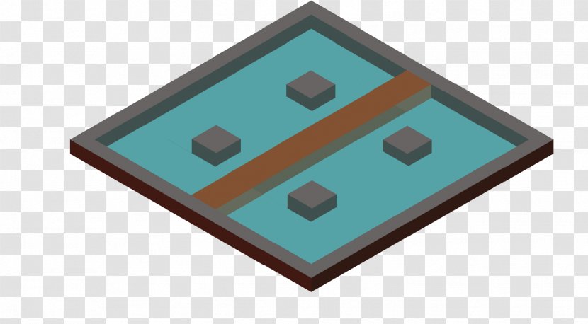 Teal Turquoise Rectangle - Isometric Transparent PNG