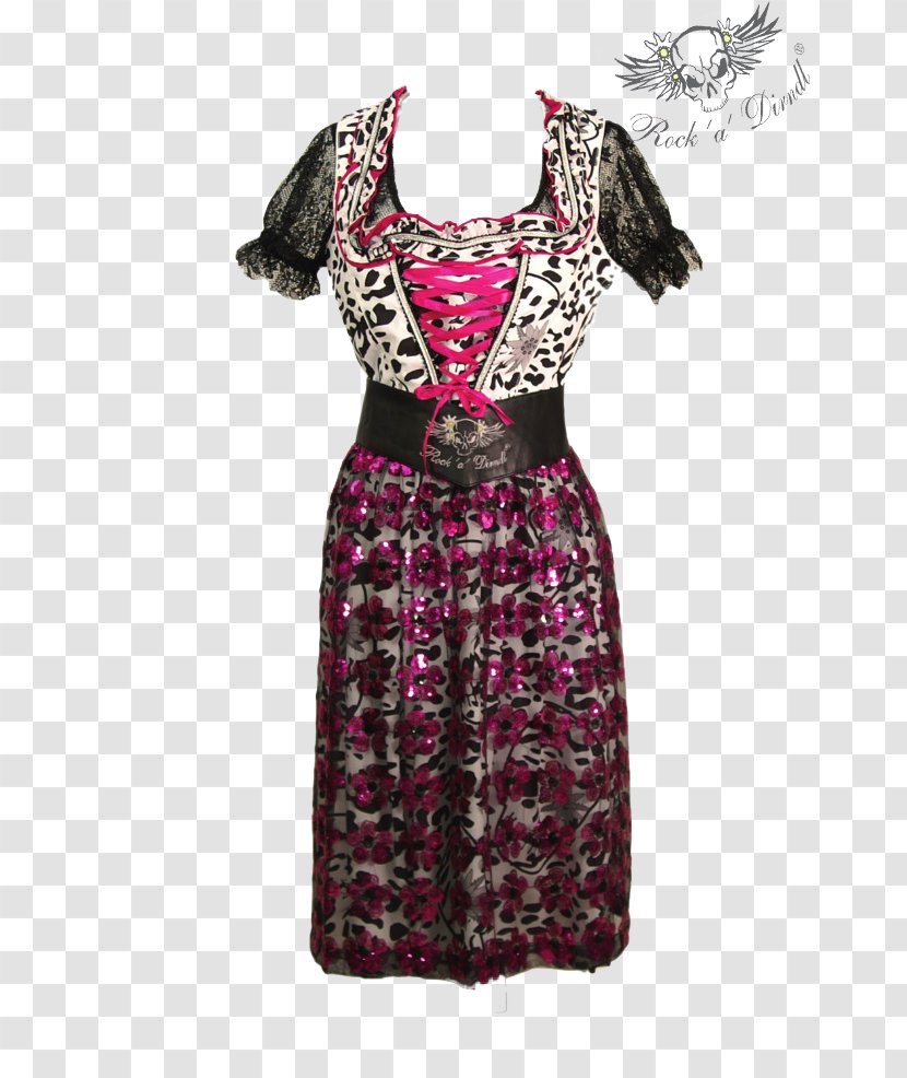 Rock A Dirndl Skirt Totenkopf Cocktail Dress - Black - Pink Bee Transparent PNG
