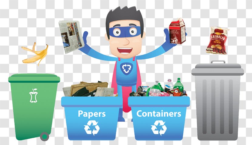 Waste Management Recycling Sorting - Cartoon - Diversion Banner Transparent  PNG