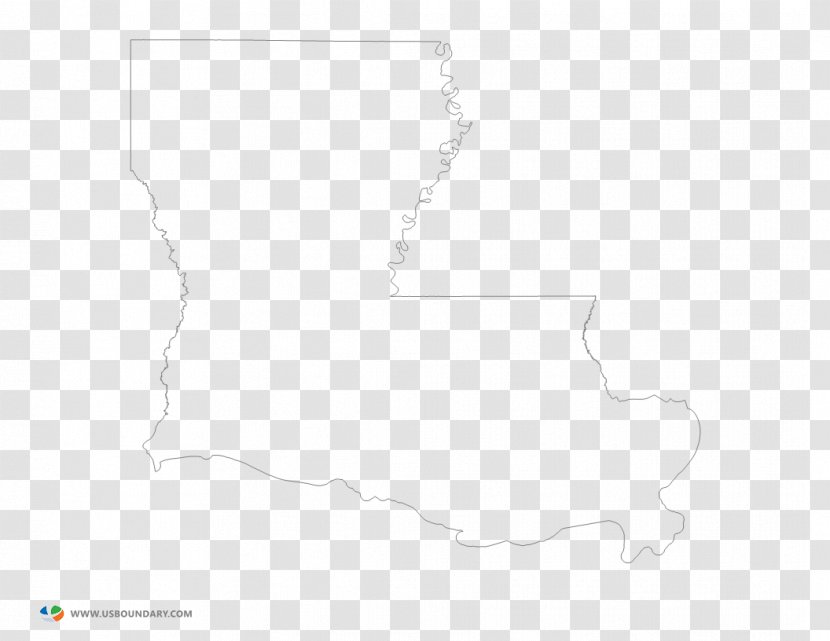 White Map Line - Black And Transparent PNG