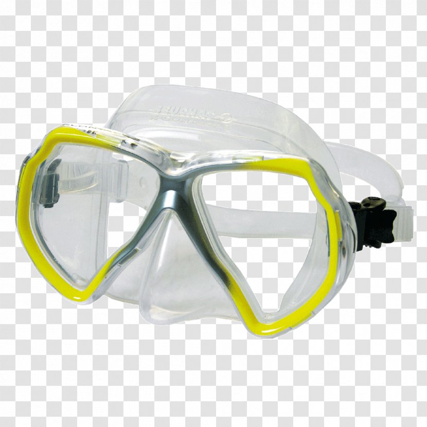 Diving & Snorkeling Masks Beuchat Underwater Scuba - Georges - Yellow Mask Transparent PNG