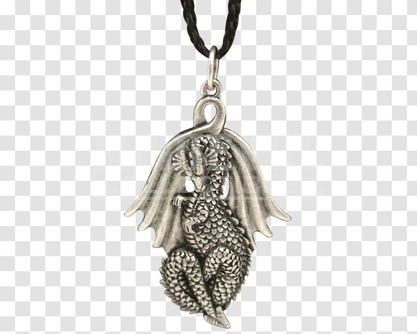 Locket Necklace Silver Body Jewellery - Chain - Dragon Transparent PNG