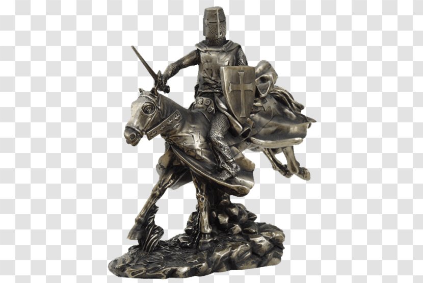 Middle Ages Crusades Knight Statue Horse - Knights Templar - Death Dealer Transparent PNG