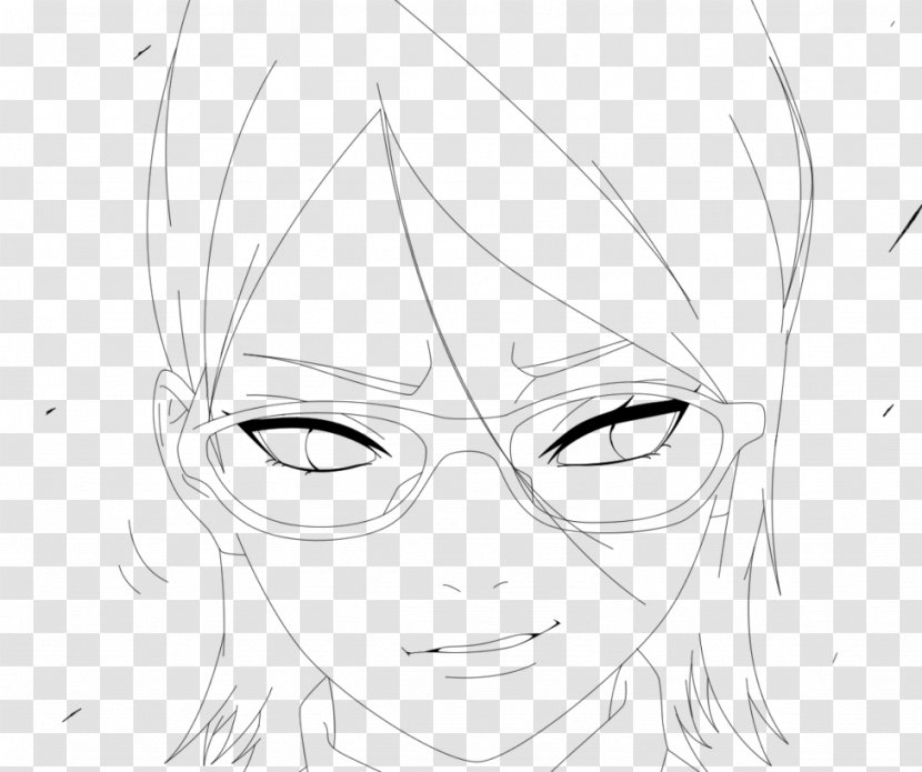 Eyebrow Cheek Line Art Sketch - Flower - Eye Transparent PNG