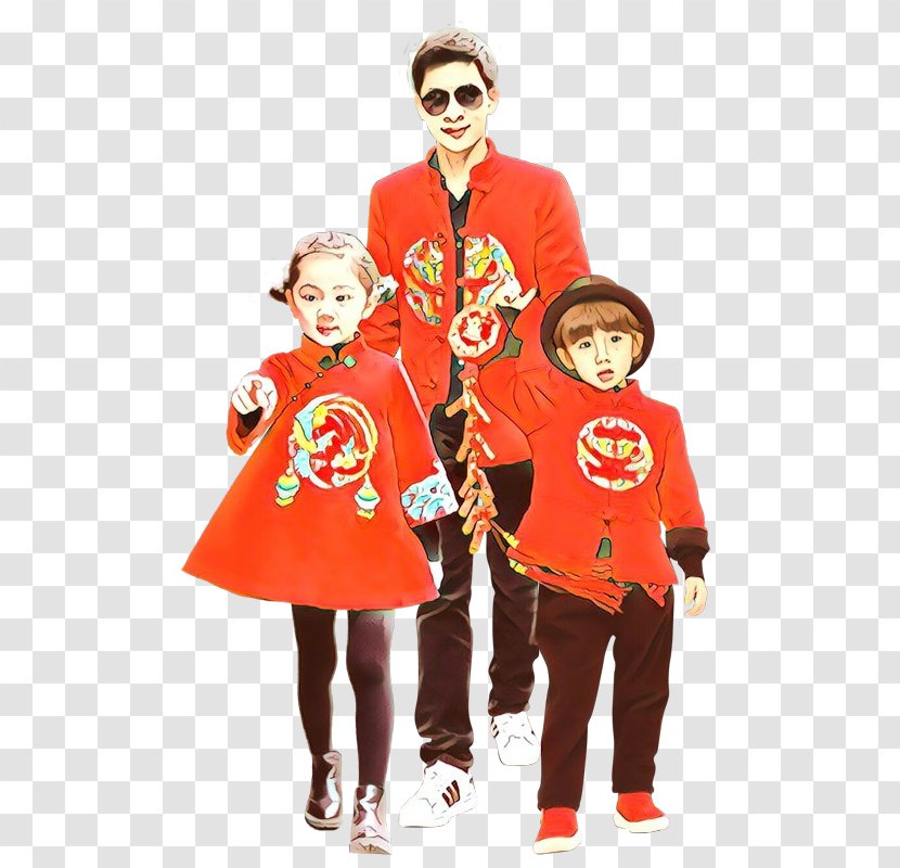 Red Fashion Outerwear Costume Transparent PNG