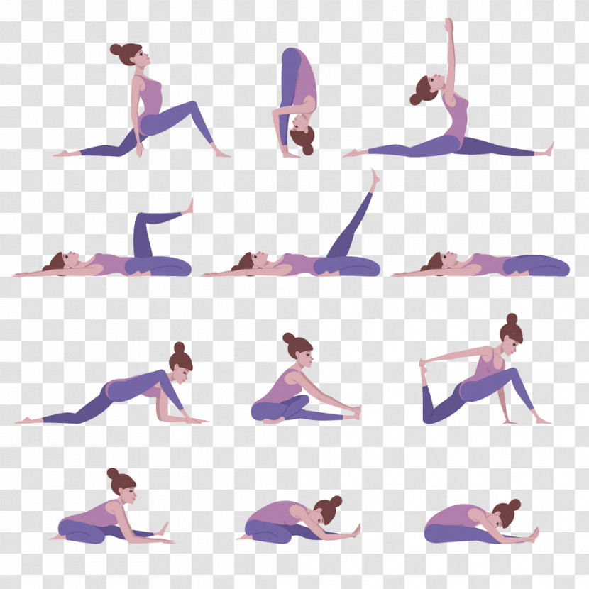 Physical Fitness Purple Violet Stretching Joint Transparent PNG