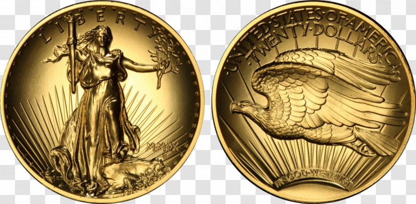 Gold Coin United States Double Eagle - Currency Transparent PNG