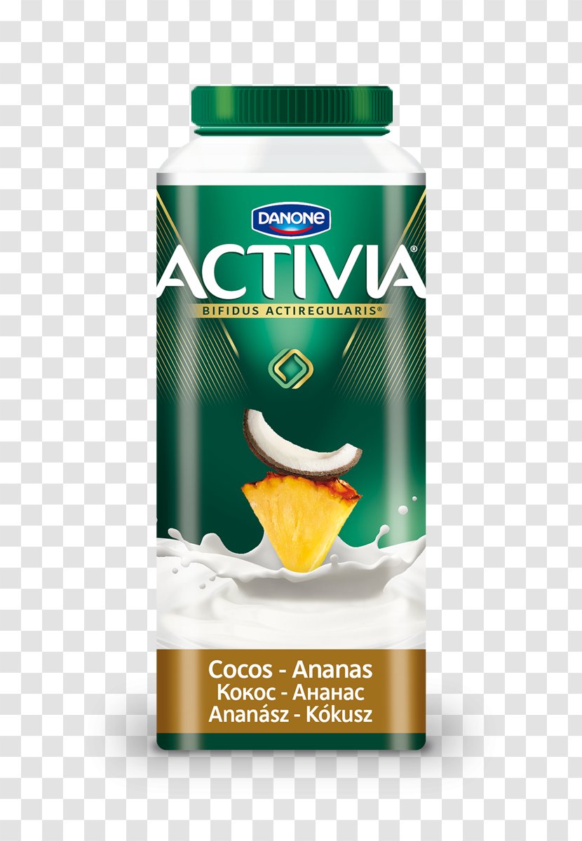 Activia Yoghurt Danone Breakfast Milk - Pineapple Coconut Transparent PNG