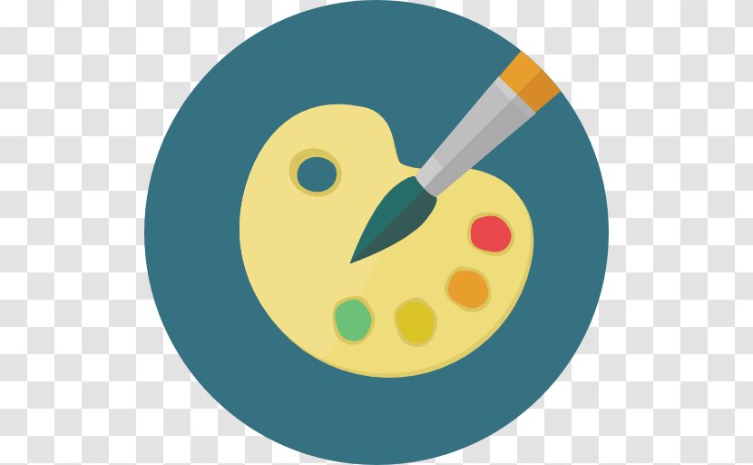 Graphic Design Palette Painting Icon - Yellow Transparent PNG