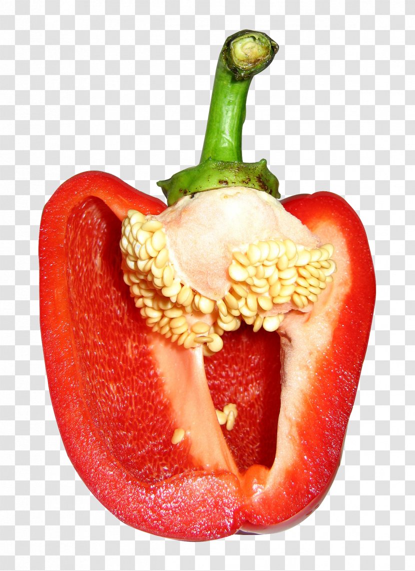 Bell Pepper Seed Chili Vegetable Avocado - Peppers - Actual Product Red Transparent PNG