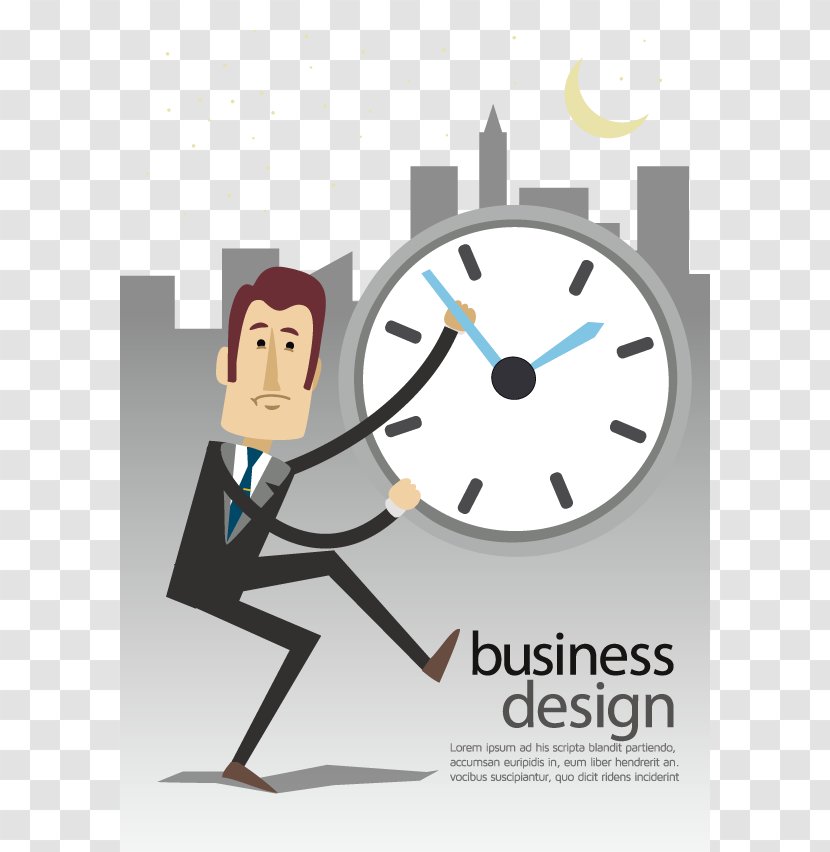 Cartoon - Communication - Vector Business Clock Transparent PNG