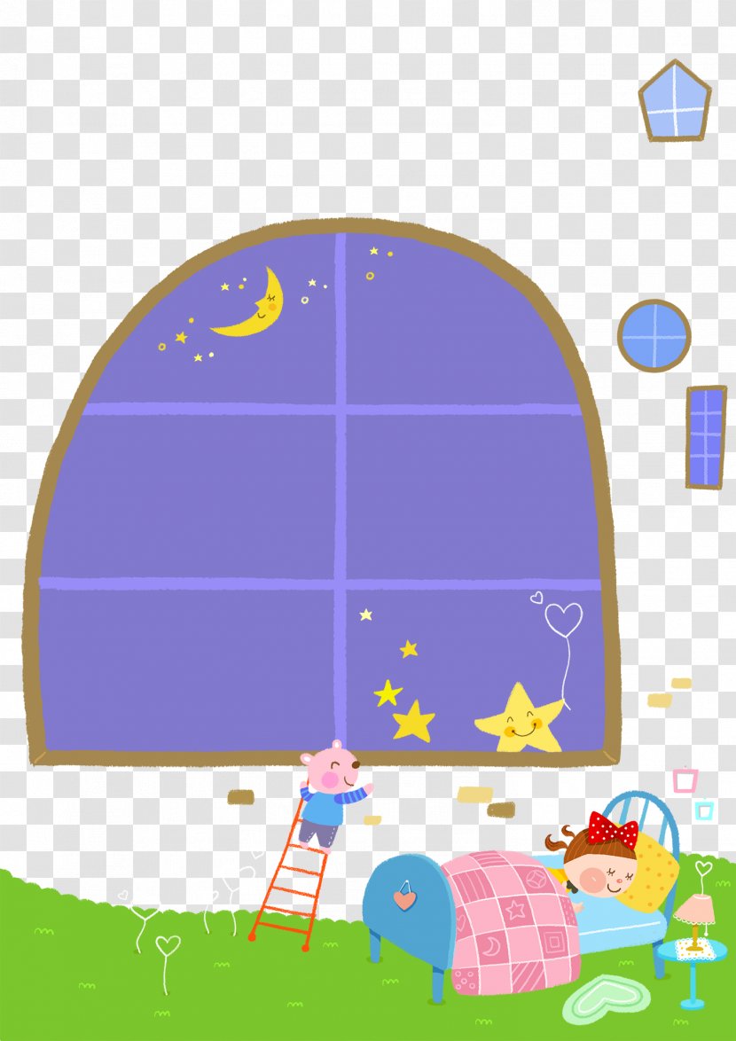 Illustration Sleep Cartoon Download Child - Night Sky Transparent PNG