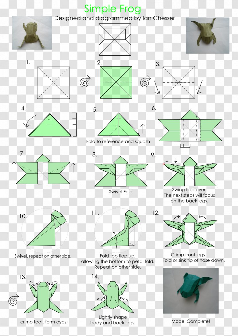 Origami Paper Frog How-to - Askartelu Transparent PNG