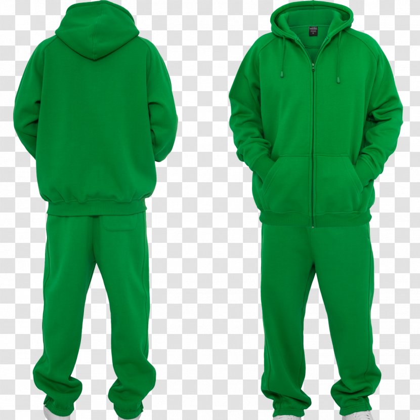 Tracksuit Hoodie T-shirt Sweatpants - Green - Suit Transparent PNG