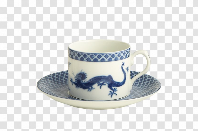 Coffee Cup Saucer Mottahedeh & Company Plate Tableware - Blue And White Porcelain - Special Dinner Transparent PNG