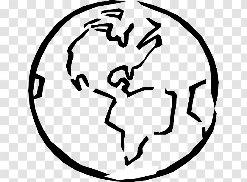 Earth Globe Black And White Clip Art - Heart - Outline Cliparts Transparent PNG
