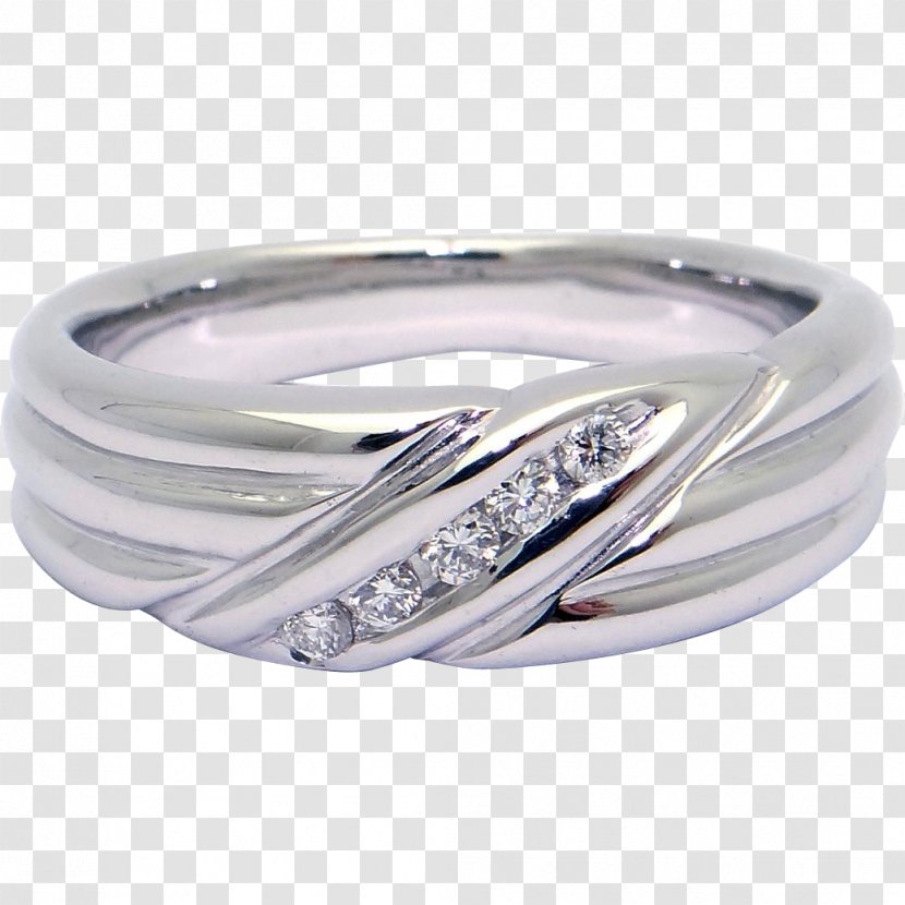 Wedding Ring Jewellery Silver Gemstone - Diamond Transparent PNG