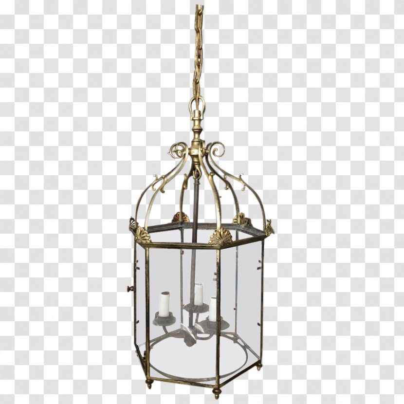 01504 Chandelier Brass Ceiling - Traditional Lantern Transparent PNG