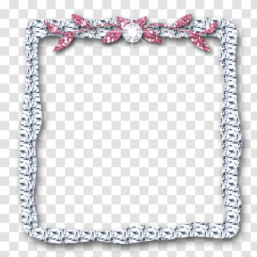 Borders And Frames Clip Art Image Picture Openclipart - Body Jewelry - Diamond Border Poster Transparent PNG