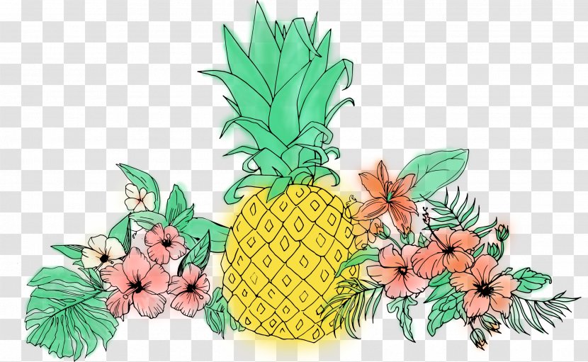 Pineapple Fruit Flower Clip Art - Tropical Transparent PNG
