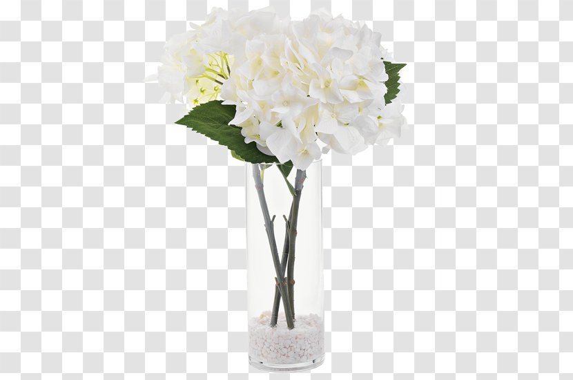 Hydrangea Floral Design Cut Flowers Vase - Plant - Clear Glass Transparent PNG