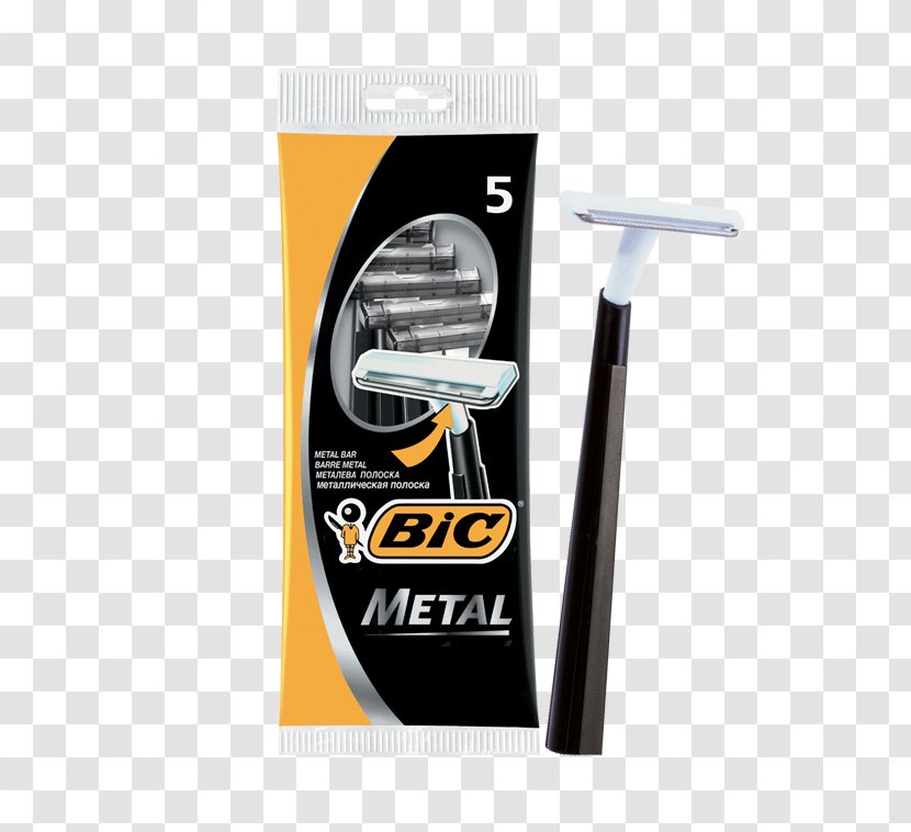 Safety Razor BIC METAL Men Disposable Razors ORIGINAL Société Bic - Metal Transparent PNG