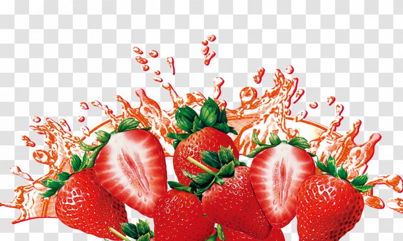 Strawberry Juice Smoothie Cranberry Frutti Di Bosco - Diet Food - Splash Transparent PNG