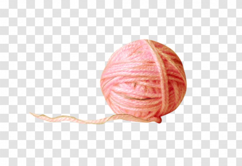 Knitting Sewing Yarn - Pink Ball Of Transparent PNG