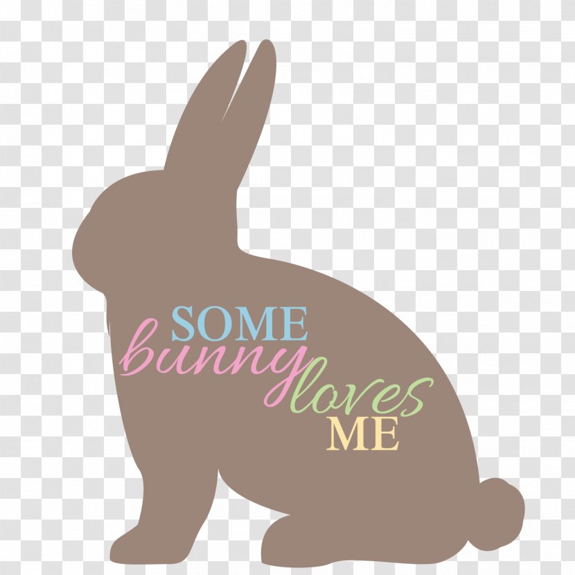 Dog Domestic Rabbit Somebunny Loves You! Canidae - Black - Baby Chicken Silhouette Bunny Transparent PNG