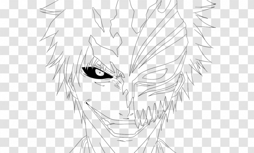 Drawing Hair Line Art Monochrome - Tree - Ichigo Kurosaki Transparent PNG