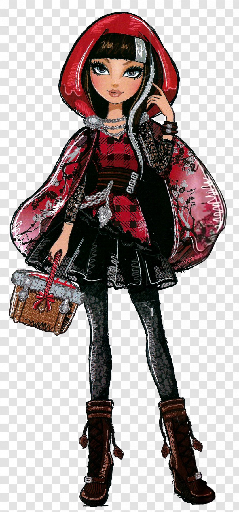 Cerise Hood Big Bad Wolf Little Red Riding Doll Character - Fashion Illustration Transparent PNG