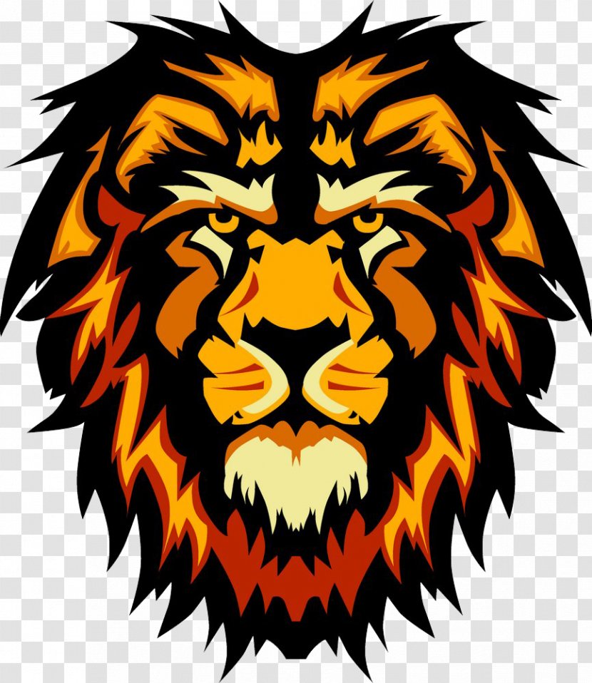 Lion Clip Art - Facial Hair - Creative Orange Head Transparent PNG