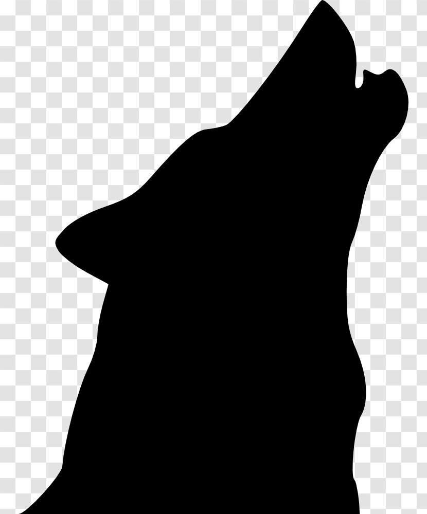 Gray Wolf Drawing Silhouette Clip Art - Howl Clipart Transparent PNG