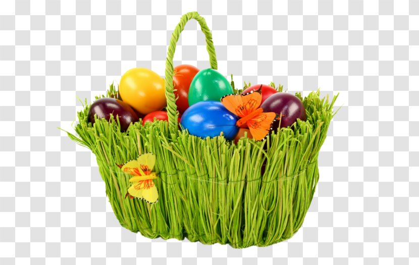 Easter Bunny Egg In The Basket - Green Transparent PNG