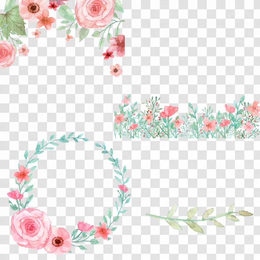 Wedding Invitation Flower Rose - Petal - Hand-painted Decoration Transparent PNG