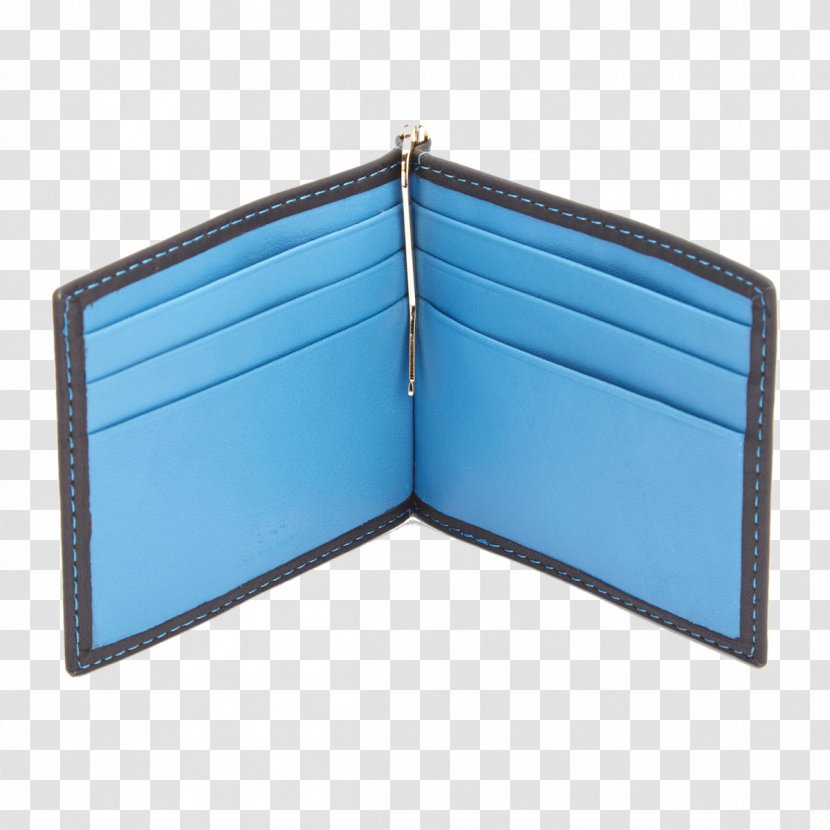 Wallet Money Clip Blue - Unisex - Genuine Leather Stools Transparent PNG