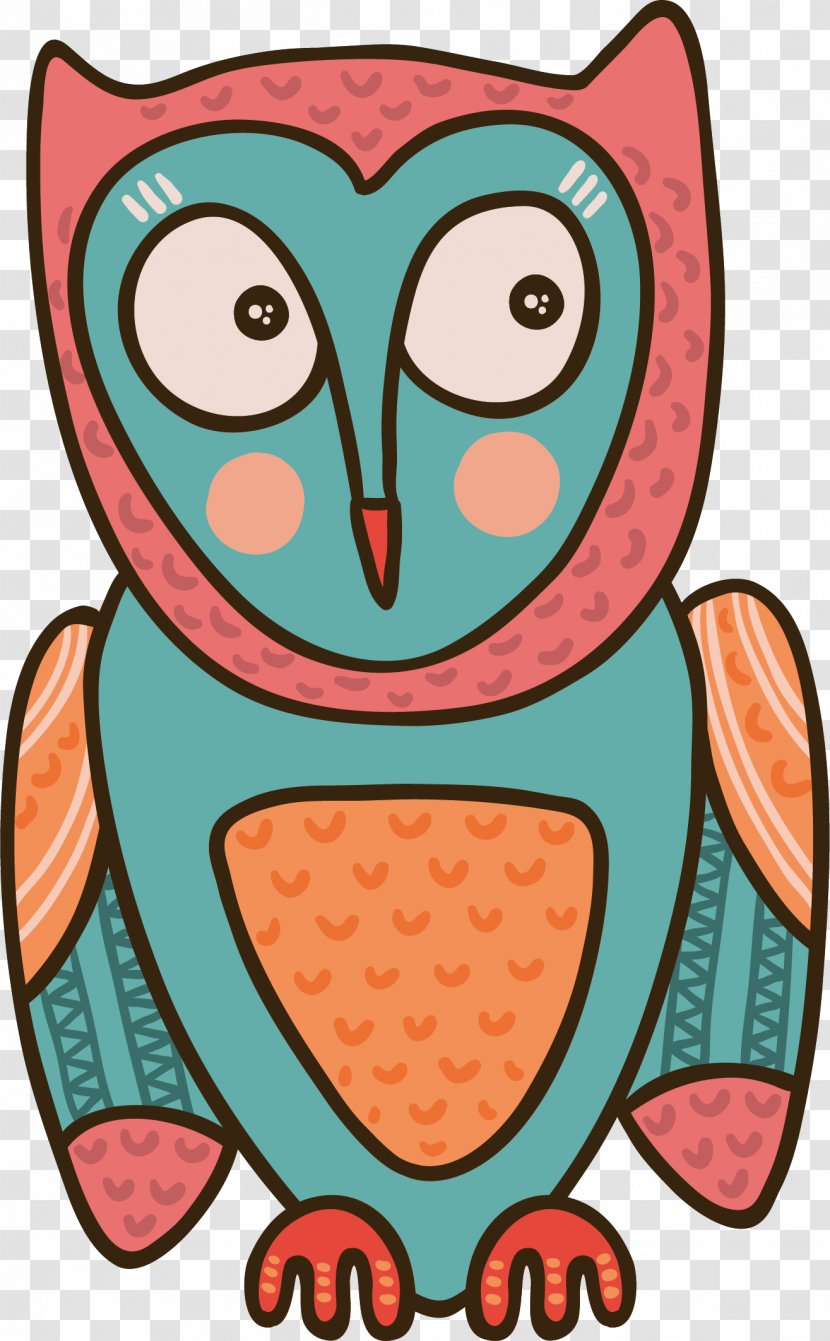 Owl Parrot Cartoon Clip Art - Bird - Vector Painted Cute Transparent PNG