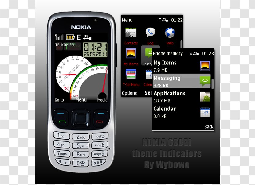 Feature Phone Smartphone Nokia 6303 Classic Asha 210 C3-00 - Telephony Transparent PNG