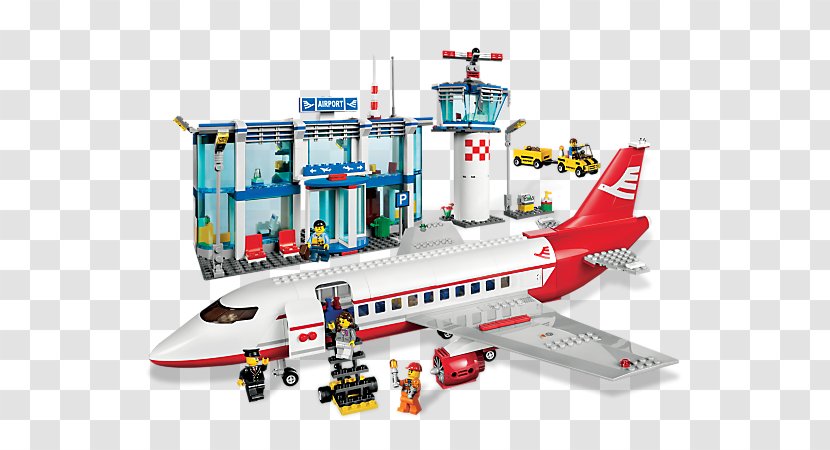 Airplane LEGO 3182 City Airport 60104 Passenger Terminal - Mode Of Transport - Lego Cities Transparent PNG